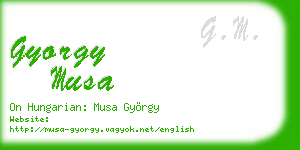 gyorgy musa business card